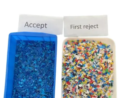 Close-up of Sorting Area — Bits Intelligent Sorter Colour Sorter - Chute