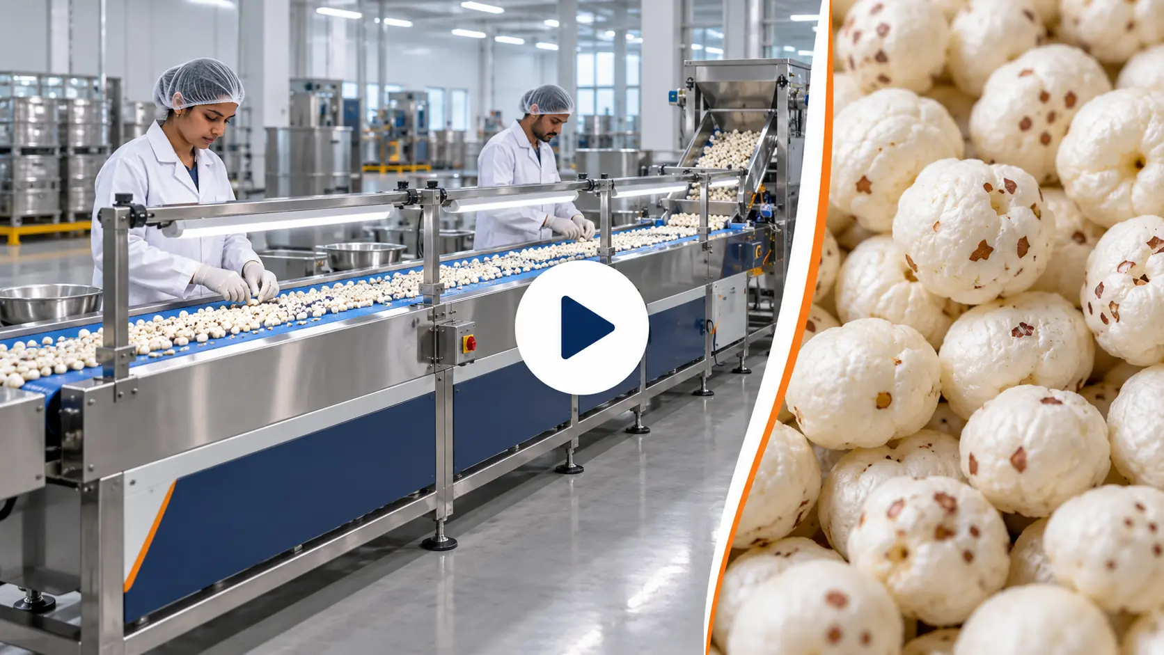 Makhana Inspection Conveyor